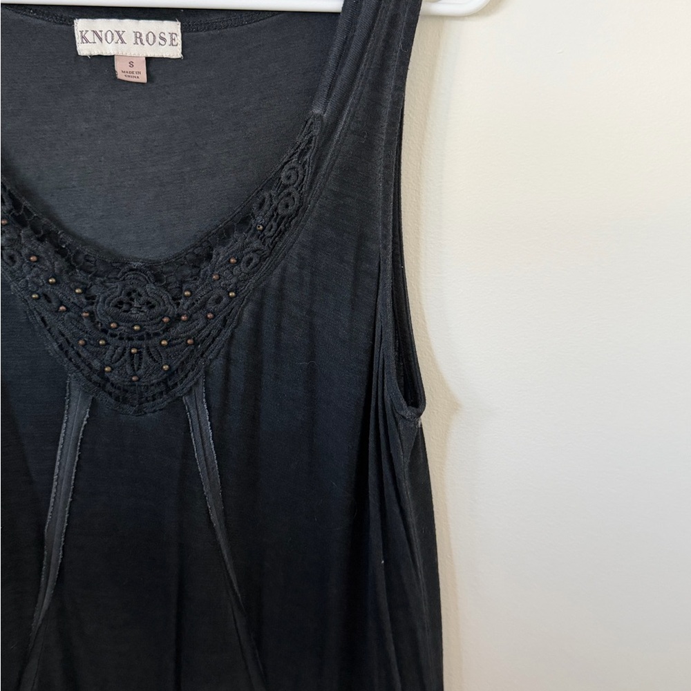 Knox Rose Women's Elegant Black Tunic Tank Top